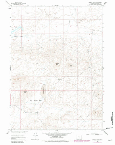 United States Geological Survey Larsen Knoll, WY (1960, 24000-Scale) digital map