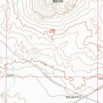 United States Geological Survey Larsen Knoll, WY (1960, 24000-Scale) digital map