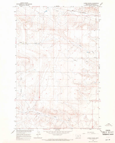 United States Geological Survey Larson School, MT (1966, 24000-Scale) digital map