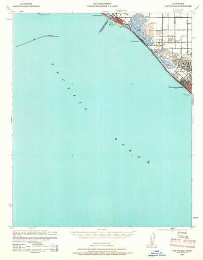 United States Geological Survey Las Bolsas, CA (1941, 62500-Scale) digital map
