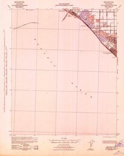 United States Geological Survey Las Bolsas, CA (1943, 62500-Scale) digital map