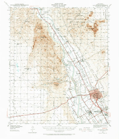 United States Geological Survey Las Cruces, NM (1941, 62500-Scale) digital map