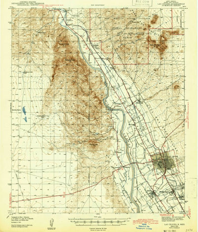 United States Geological Survey Las Cruces, NM (1943, 62500-Scale) digital map