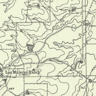 United States Geological Survey Las Mujeres, TX (1956, 62500-Scale) digital map