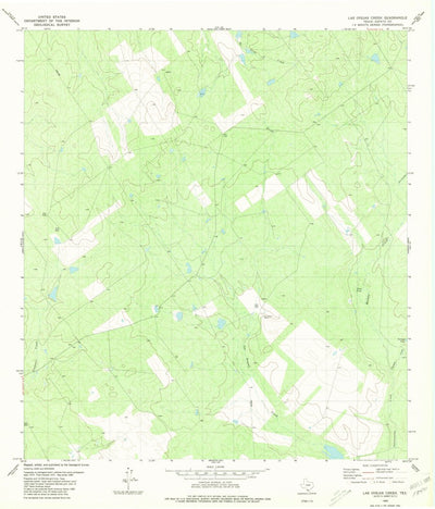 United States Geological Survey Las Ovejas Creek, TX (1980, 24000-Scale) digital map