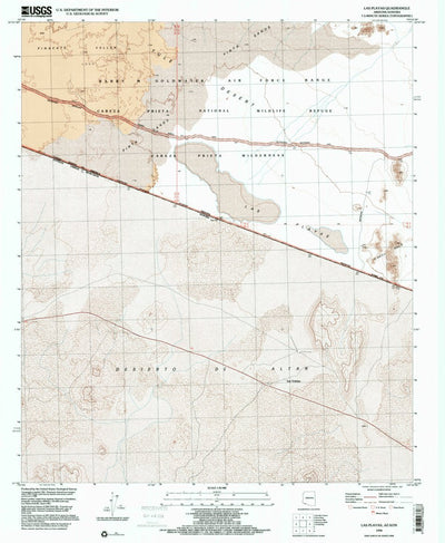 United States Geological Survey Las Playas, AZ (1996, 24000-Scale) digital map