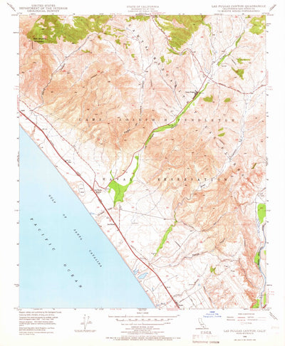 United States Geological Survey Las Pulgas Canyon, CA (1948, 24000-Scale) digital map