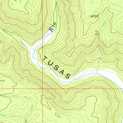 United States Geological Survey Las Tablas, NM (1963, 24000-Scale) digital map