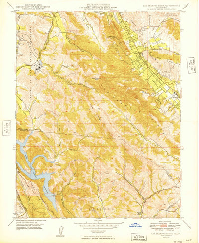 United States Geological Survey Las Trampas Ridge, CA (1949, 24000-Scale) digital map