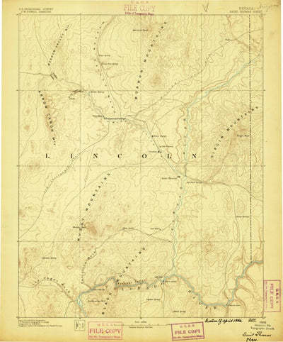 United States Geological Survey Las Vegas E, NV-AZ (1886, 250000-Scale) digital map