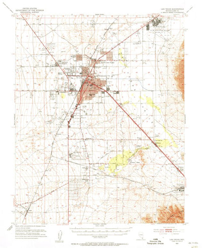 United States Geological Survey Las Vegas, NV (1952, 62500-Scale) digital map