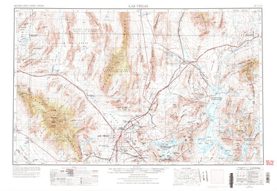 United States Geological Survey Las Vegas, NV-AZ-CA (1954, 250000-Scale) digital map