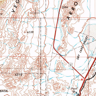 United States Geological Survey Las Vegas, NV-AZ-CA (1954, 250000-Scale) digital map