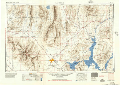 United States Geological Survey Las Vegas, NV-AZ-CA (1957, 250000-Scale) digital map