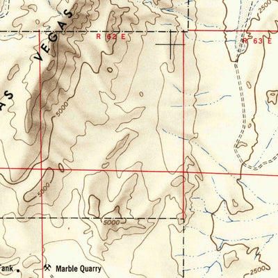 United States Geological Survey Las Vegas, NV-AZ-CA (1957, 250000-Scale) digital map