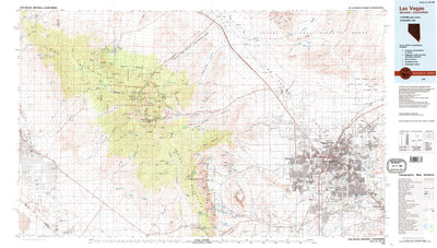 United States Geological Survey Las Vegas, NV-CA (V1, 1986) digital map
