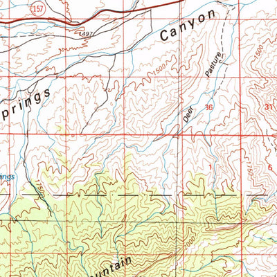 United States Geological Survey Las Vegas, NV-CA (V1, 1986) digital map
