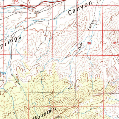 United States Geological Survey Las Vegas, NV-CA (V2, 1986) digital map