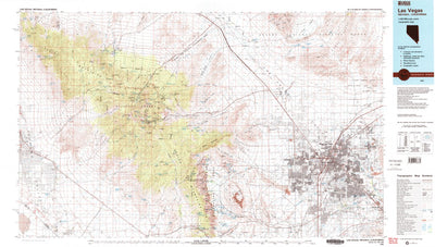 United States Geological Survey Las Vegas, NV-CA (V3, 1986) digital map