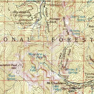 United States Geological Survey Las Vegas, NV-CA (V3, 1986) digital map