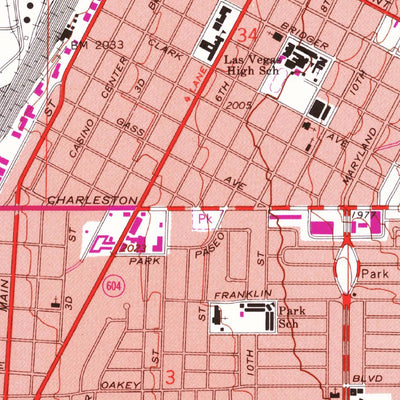 United States Geological Survey Las Vegas NW, NV (1967, 24000-Scale) digital map