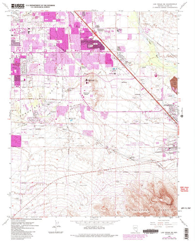 United States Geological Survey Las Vegas SE, NV (1967, 24000-Scale) digital map