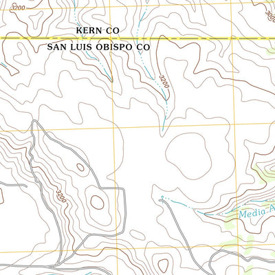 United States Geological Survey Las Yeguas Ranch, CA (2012, 24000-Scale) digital map