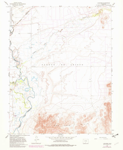 United States Geological Survey Lasauses, CO (1965, 24000-Scale) digital map