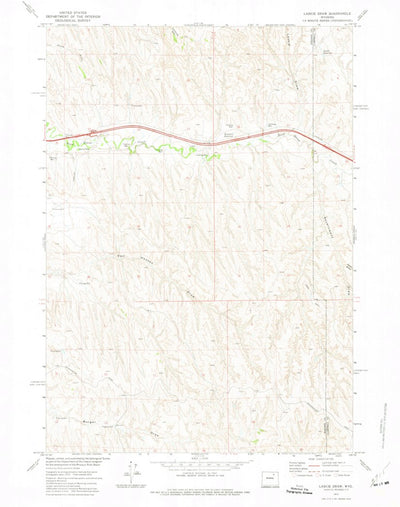 United States Geological Survey Laskie Draw, WY (1972, 24000-Scale) digital map