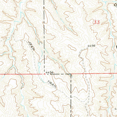 United States Geological Survey Laskie Draw, WY (1972, 24000-Scale) digital map