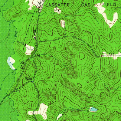 United States Geological Survey Lassater, TX (1961, 24000-Scale) digital map