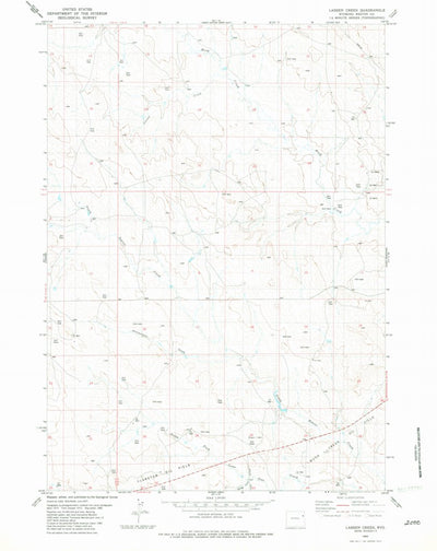 United States Geological Survey Lassen Creek, WY (1982, 24000-Scale) digital map