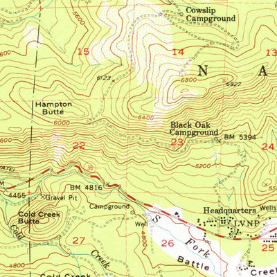 United States Geological Survey Lassen Peak, CA (1956, 62500-Scale) digital map