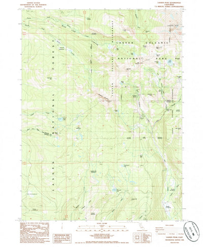 United States Geological Survey Lassen Peak, CA (1985, 24000-Scale) digital map