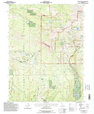 United States Geological Survey Lassen Peak, CA (1995, 24000-Scale) digital map