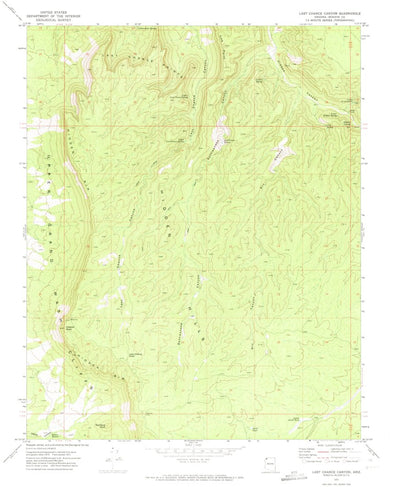 United States Geological Survey Last Chance Canyon, AZ (1971, 24000-Scale) digital map