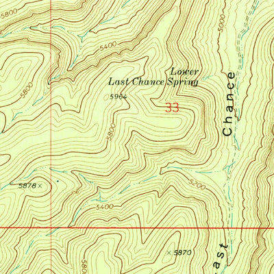 United States Geological Survey Last Chance Canyon, AZ (1971, 24000-Scale) digital map