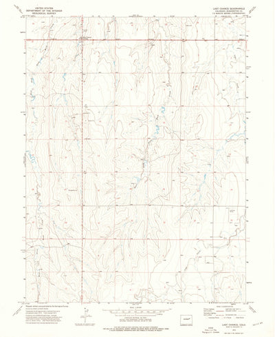 United States Geological Survey Last Chance, CO (1973, 24000-Scale) digital map
