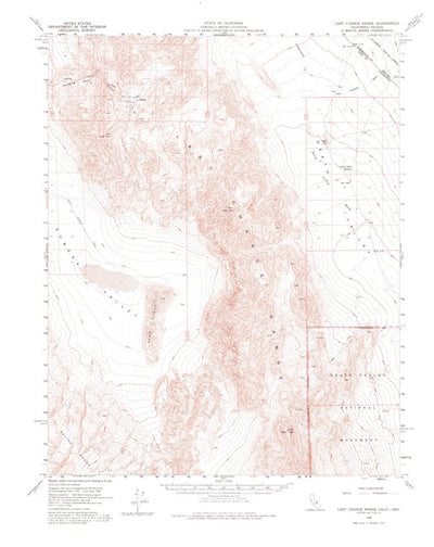 United States Geological Survey Last Chance Range, CA-NV (1958, 62500-Scale) digital map