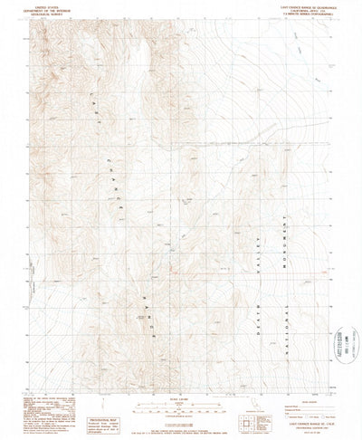 United States Geological Survey Last Chance Range SE, CA (1987, 24000-Scale) digital map
