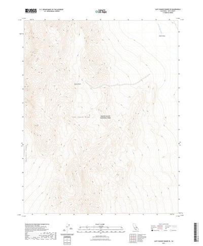 United States Geological Survey Last Chance Range SE, CA (2021, 24000-Scale) digital map