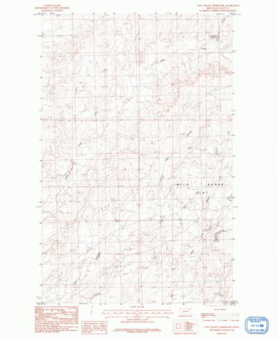 United States Geological Survey Last Chance Reservoir, MT (1984, 24000-Scale) digital map