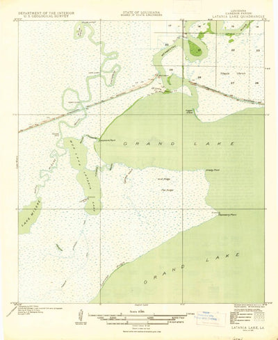 United States Geological Survey Latania Lake, LA (1935, 31680-Scale) digital map