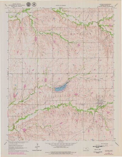 United States Geological Survey Latham, KS (1964, 24000-Scale) digital map