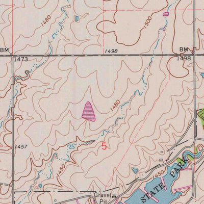 United States Geological Survey Latham, KS (1964, 24000-Scale) digital map