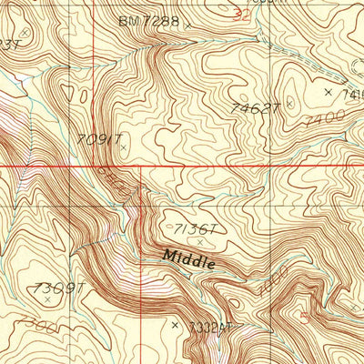 United States Geological Survey Latham Spring, ID-MT (1986, 24000-Scale) digital map