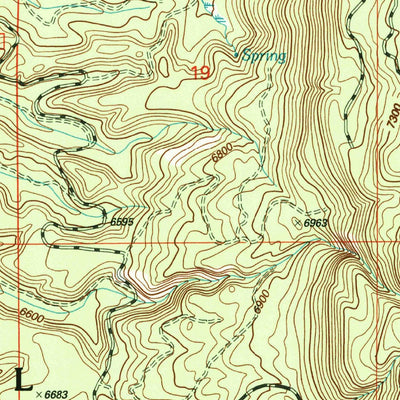 United States Geological Survey Latham Spring, ID-MT (2000, 24000-Scale) digital map