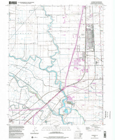United States Geological Survey Lathrop, CA (1996, 24000-Scale) digital map