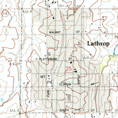 United States Geological Survey Lathrop, MO (1984, 24000-Scale) digital map
