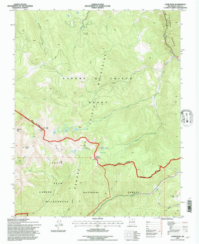 United States Geological Survey Latir Peak, NM (1995, 24000-Scale) digital map